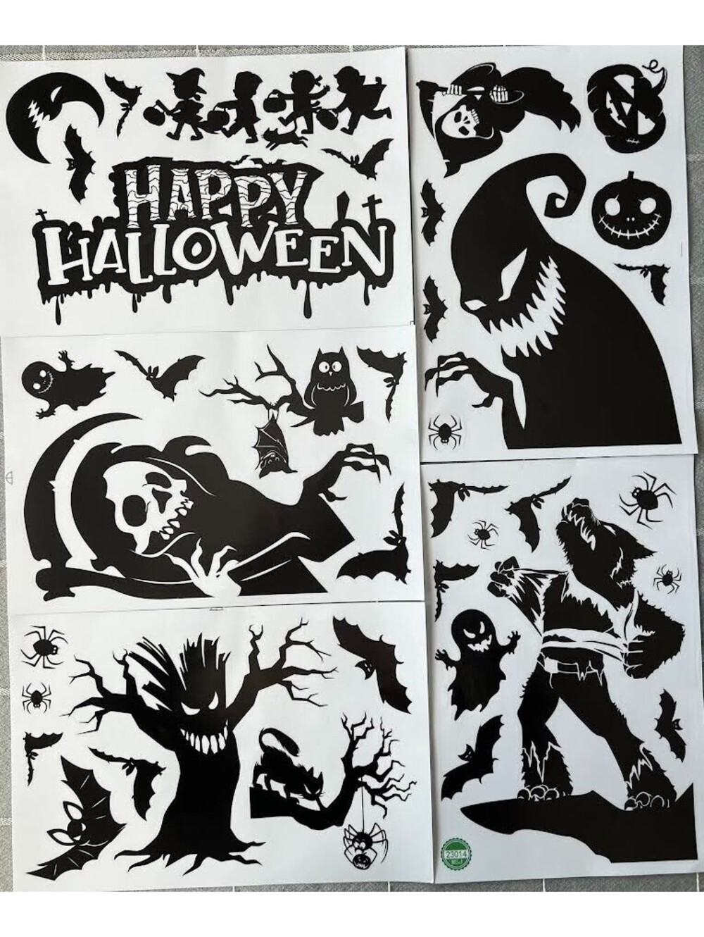 Halloween Window Clings *NEW* 9 Pages With A Big Variety Of Pictures